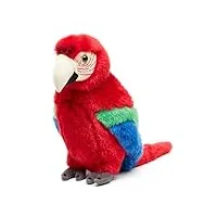 uni-toys - perroquet (rouge) - 24 cm (hauteur) - oiseau en peluche, ara - peluche doudou