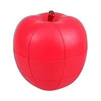cube magique de pomme 3 x 3 cm, puzzle 1:1 réaliste d'apprentissage des fruits, cube de vitesse cube de forme spéciale