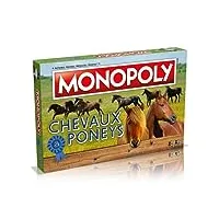 winning moves - monopoly chevaux et poneys - jeu de société - jeu de plateau - version française, 2-6joueurs, a partir de 8 ans.