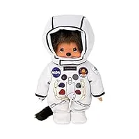 bandai - monchhichi - peluche monchhichi astronaute - peluche iconique des années 80 - peluche toute douce 20 cm pour enfants et adultes - se22125