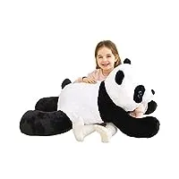 ikasa peluche panda géant animal jouet,grand gros panda mignon moelleux animaux xxl xl peluche 78cm géante douce grosse adorable de grande taille,cadeaux pour les enfants ami (noir, 78cm)