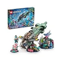 lego avatar : the way of water mako submarine 75577 jouet à construire avec poissons extraterrestres et figurines de raie pastenague cadeau de film pour enfants et fans de cinéma