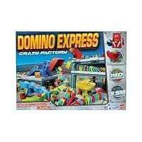 goliath - domino express - crazy factory - jeu de construction - usine de dominos - circuit de 3,5 mètres de long - a jouer seul, en famille ou entre amis - a partir de 6 ans