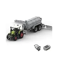 merk technique tracteur télécommandé avec fonctions - véhicules agricoles - kit de modélisation pour enfants et adultes - compatible lego technic - 1058 pièces
