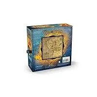 the noble collection lord of the rings map of middle eartgh 1000 piece jigsaw puzzle - 60 x 60 cm oversized puzzle - lord of the rings film set movie props wall - gifts for family, friends