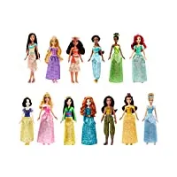 mattel princesses disney coffret princesses Étincelantes avec 13 poupées avec habillage scintillant et accessoires, à collectionner, jouet enfant, dès 3 ans, hpg74