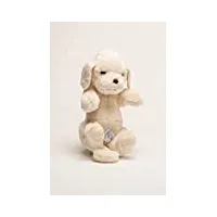 la pelucherie - peluche chien marius labrador boule bébé 30 cm - beige - peluches artisanales - cousues main - marque française