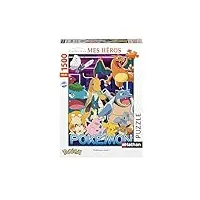 nathan - puzzle 1500 pièces - pokémon néon - adultes et enfants dès 14 ans - puzzle de qualité supérieure - collection mes héros - aventure & action - 87329
