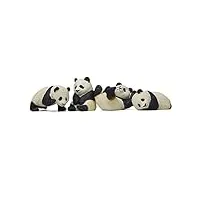 kasituny lot de 4 figurines de panda en pvc pour loisirs créatifs - modèles de panda miniatures - accessoires de jardinage - maison de poupée - figurine d'animal micro