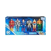 dc justice league flash, cyborg, superman, batman, wonder woman et aquaman lot de 6 figurines