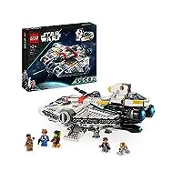 lego 75357 star wars ghost et phantom ii, comprenant 2 véhicules ahsoka en briques, un vaisseau à construire de noël et 5 personnages dont jacen syndulla et une figurine de droïde chopper, cadeau