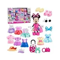 just play minnie mouse collection fashion disney junior avec figurine articulée, 22 accessoires, jouets pour enfants de 3 ans et plus, 88033, multicolore, 30.48