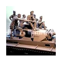 【 1/16 】 figurine en résine soldat de char allemand wwii maquette en résine (6 personnes, pas de char) maquette non assemblée non peinte // tx5r-1