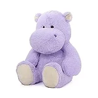 morismos peluche hippopotame xxl grande violet, 90cm hippo jouets en peluche animaux grosse kawaii douce, idée cadeau saint valentin pour femme enfant filles bebe maman amie anniversaire décorations