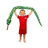 toyland® 170cm (5.5ft) serpent géant bicolore en peluche - 5 motifs assortis - peluches pour enfants