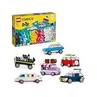 lego 11036 classic les véhicules créatifs, maquette de voiture, véhicule de police, camion et autres, jouet de construction en brique, cadeau pour garçons et filles dès 5 ans