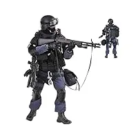 nvosiyu swat figurine d'action militaire 30cm soldat militaire jouet avec articulée body et accessoires, échelle 1/6 (assaillant)
