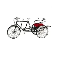 xptieeck 1/10 tricycle détaillé - modèle de jouet avec siège - véhicule de course vintage - décoration pour la maison, un café, un magasin