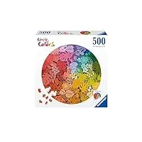 ravensburger - puzzle adulte - puzzle rond 500 pièces - tropical (circle of colors) - adultes, enfants dès 12 ans - puzzle de qualité supérieure - 12000821