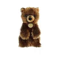 aurora adorable miyoni sitting pretty grizzly bear cub stuffed animal - lifelike detail - cherished companionship - brown 10 inches
