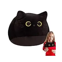 buniq oreiller chat noir, peluche chat noir - oreiller en peluche pour chat | oreiller décoratif créatif, confortable, doux, adorable chat noir, pour, filles, petite amie, adolescent, amoureux