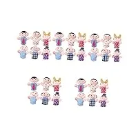 toyvian 30 pièces marionnette jouet raconter une histoire poupée à la main poupées de famille à la main dessin animé de bébé ustensiles fantoche parent-enfant peluche