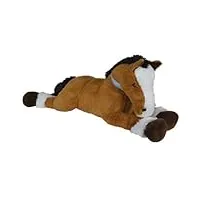 cheval couche géant brun 110cm - peluche géante : cheval 1 mètre 10 - set doudou enfant xl + 1 carte tigre