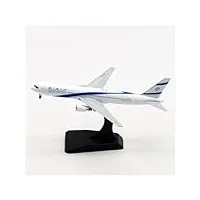 welsaa maquettes d'avion déco avion el al 1:400, modèle b767-300er 4x-ean avec train d'atterrissage, jouet