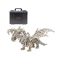 karoon metalcodes gorekia - puzzle 3d en métal - bricolage punk - créature mythique - dragon - kit de modélisation - ornements créatifs (2900 pièces)