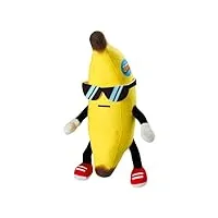 bandai - stumble guys - banana guy - grande peluche 30 cm colorée - peluche jeu vidéo stumble guys - peluche banane - pms7008d