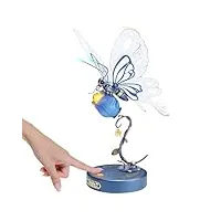 rokr puzzle 3d papillon modélisme pour adultes à construire cadeau de décoration de bureau à la maison(bleu)