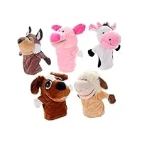 bestonzon 15 pièces marionnette animale jouets enfants kids toys bébé poupée jouet marionnettes fantoche jouets de contes singe parent-enfant peluche courte