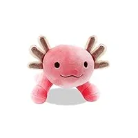 1 jouet en peluche axolotl de 27 cm - joli oreiller en peluche doux - décoration d'intérieur pour enfants, tout-petits et adultes - figurine d'animal en peluche mignon et câlin - cadeau de noël,
