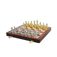 bogazy jeu d'échecs échecs jeu d'échecs en métal, jeu d'échecs haut de gamme, jeu d'échecs nordique, jeux de société pour amis jeu d'echec echecs internationaux (color : a, size : 29 * 29cm)