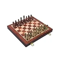 bogazy jeu d'échecs échecs jeu d'échecs pliable, pièces d'échecs en métal, Échiquier en bois, divertissement, jeux d'échecs, cadeaux, jeux de société jeu d'echec echecs internationaux