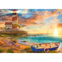 puzzle 1000 piã¨ces : coucher de soleil ã  lighthouse bay