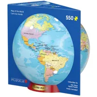 puzzle 550 piã¨ces : boite en mã©tal - carte du monde