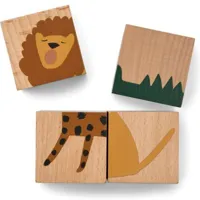 puzzle cubes en bois all together (4 pièces)
