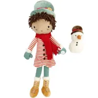 poupée souple jake et son bonhomme de neige (35 cm)