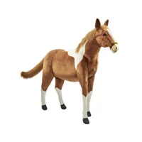 hansa peluche geante cheval bicolore 150 cm l 3772