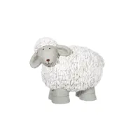 mouton poly blanc/gris l