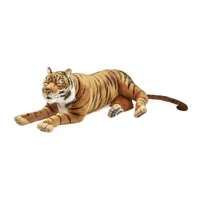 hansa peluche geante tigre brun couche 150 cm l 4328