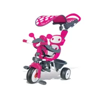 tricycle enfant baby driver confort rose + ombrelle smoby