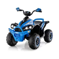 giantex  quad 4x4 électrique enfant 3-8 ans charge 35kg autonomie 1-2h-2 vitesses réglables-1 place avec lumières led & musique bleu