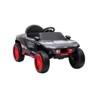 buggy électrique enfant - voiture électrique enfant - rs q e-tron duna - 12v, v. max. 5kmh - télécommande, effets - rouge noir