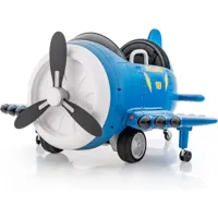 giantex  voiture électrique enfants 12v, forme avion, hélice rotative, télécommande 2,4g, 1,5-3 km/h, enfants 3+ ans, charge 30kg,bleu