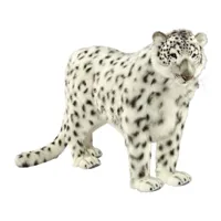 hansa peluche geante leopard des neiges 95 cm h et 122 cm l 4282