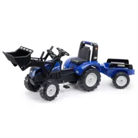tractopelle enfant new holland t8 + remorque