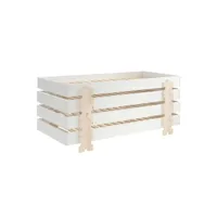 paris prix - lit enfant en bois modulo puzzle iv 90x200cm blanc