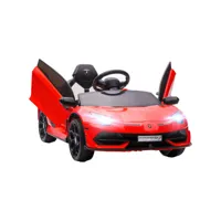 voiture électrique enfant licence lamborghini aventador roadster svj télécommande effets sonores lumineux rouge